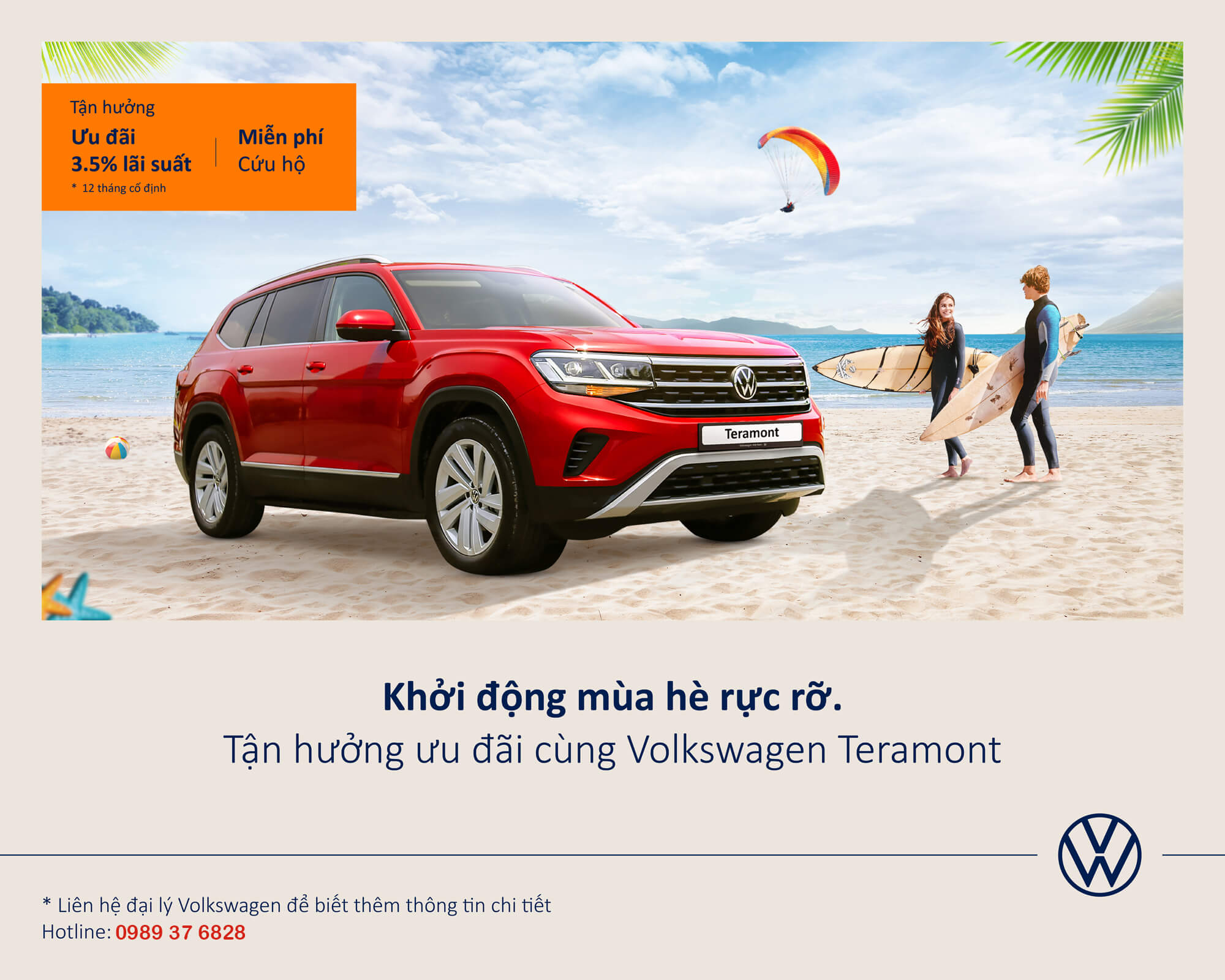 Thông tin ưu đãi của các dòng xe Volkswagen theo tháng