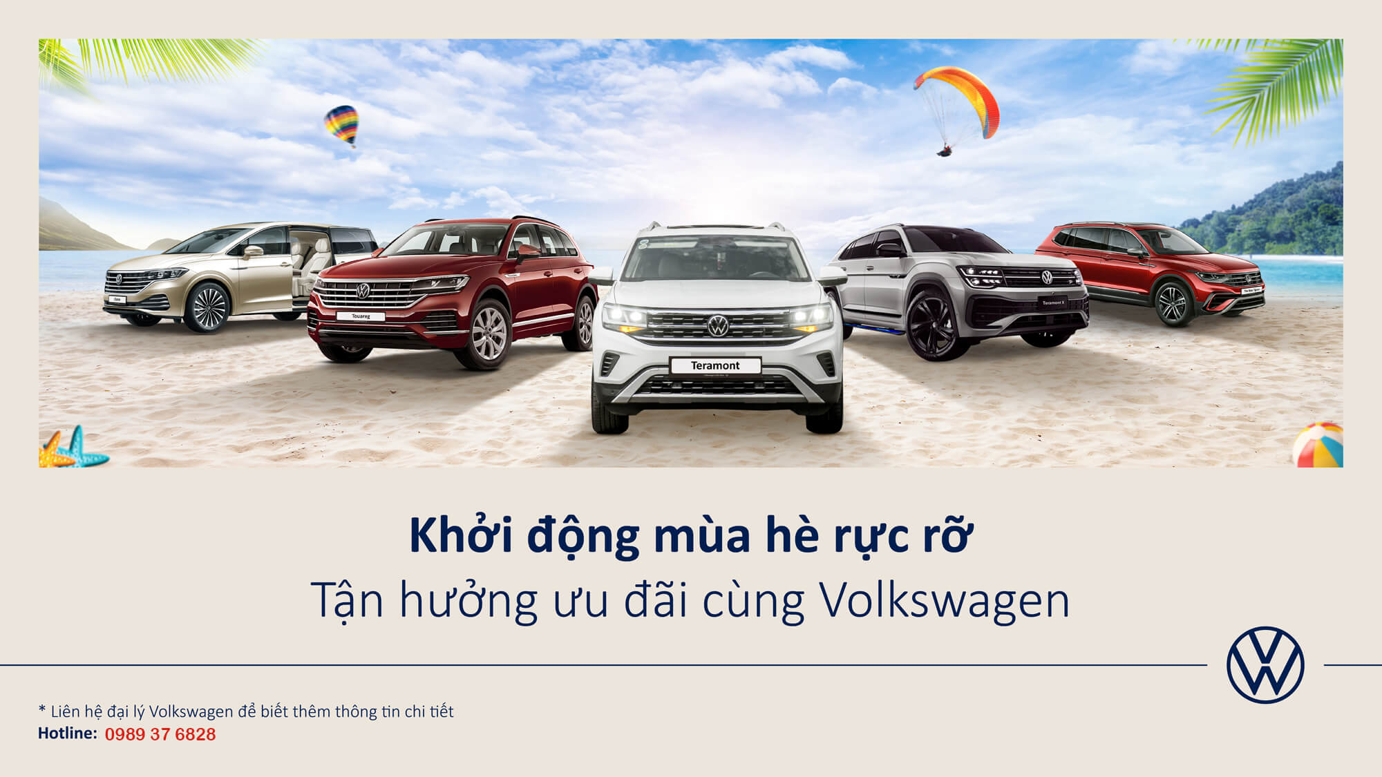 Thông tin ưu đãi của các dòng xe Volkswagen theo tháng